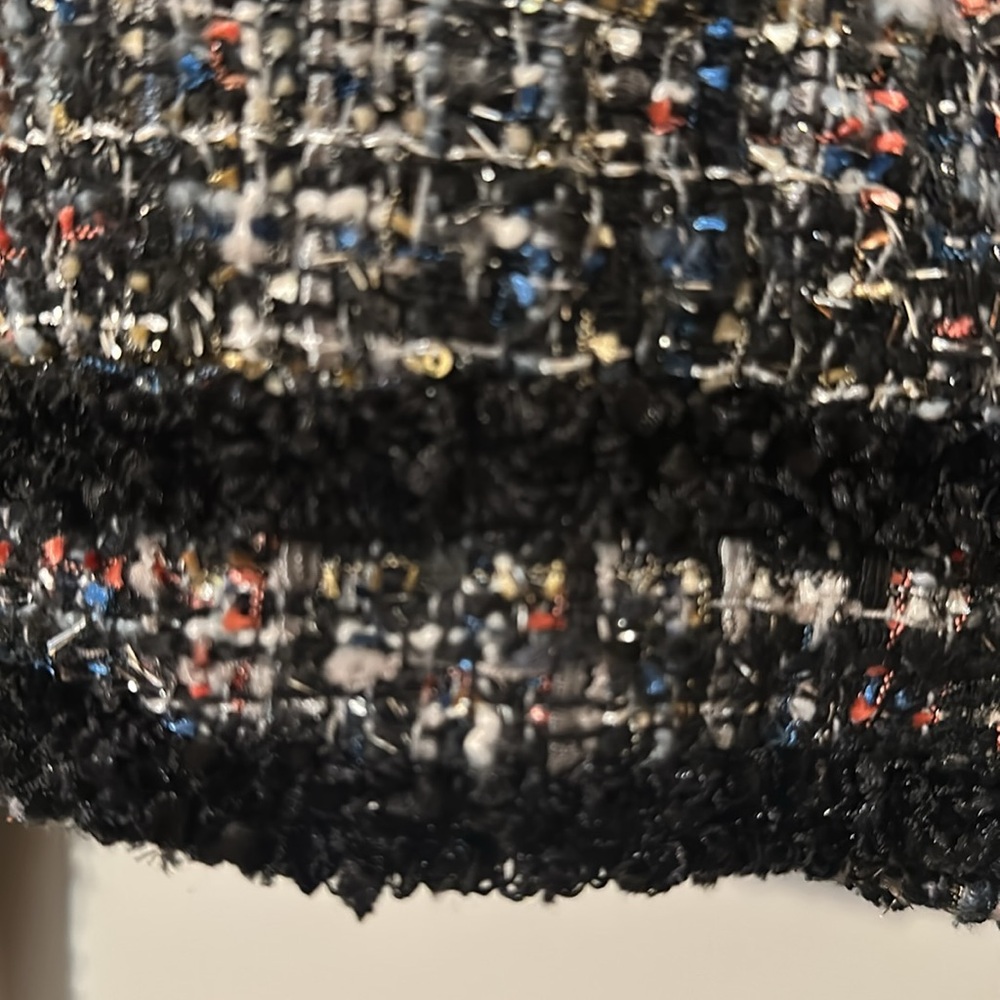 NY & Co METALLIC Heavy Tweed Double-Breasted Jacket - Multicolor Textured - Picture 7 of 10